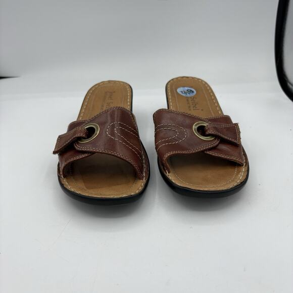 Josef Seibel Slide Sandals Womens Size EU 37 US 6.5 Brown Block Heel‎ - Picture 3 of 8